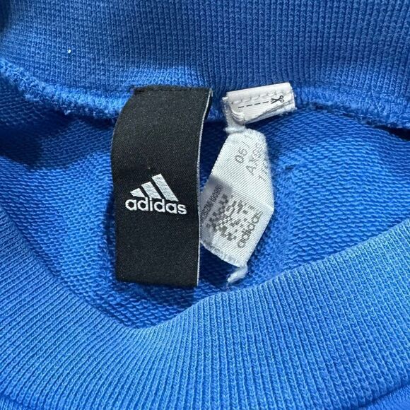 Adidas Blue Zip Side Crewneck Sweatshirt Women’s Small - Picture 2 of 4
